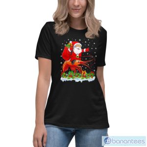 dem6L8MU lighting xmas santa claus riding prawn fish christmas shirt 4 300x300 image Lighting Xmas Santa Claus Riding Prawn Fish Christmas Shirt - Women's Relaxed Short Sleeve Jersey Tee