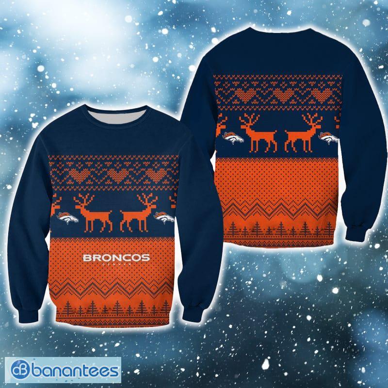 broncos christmas sweater with lights