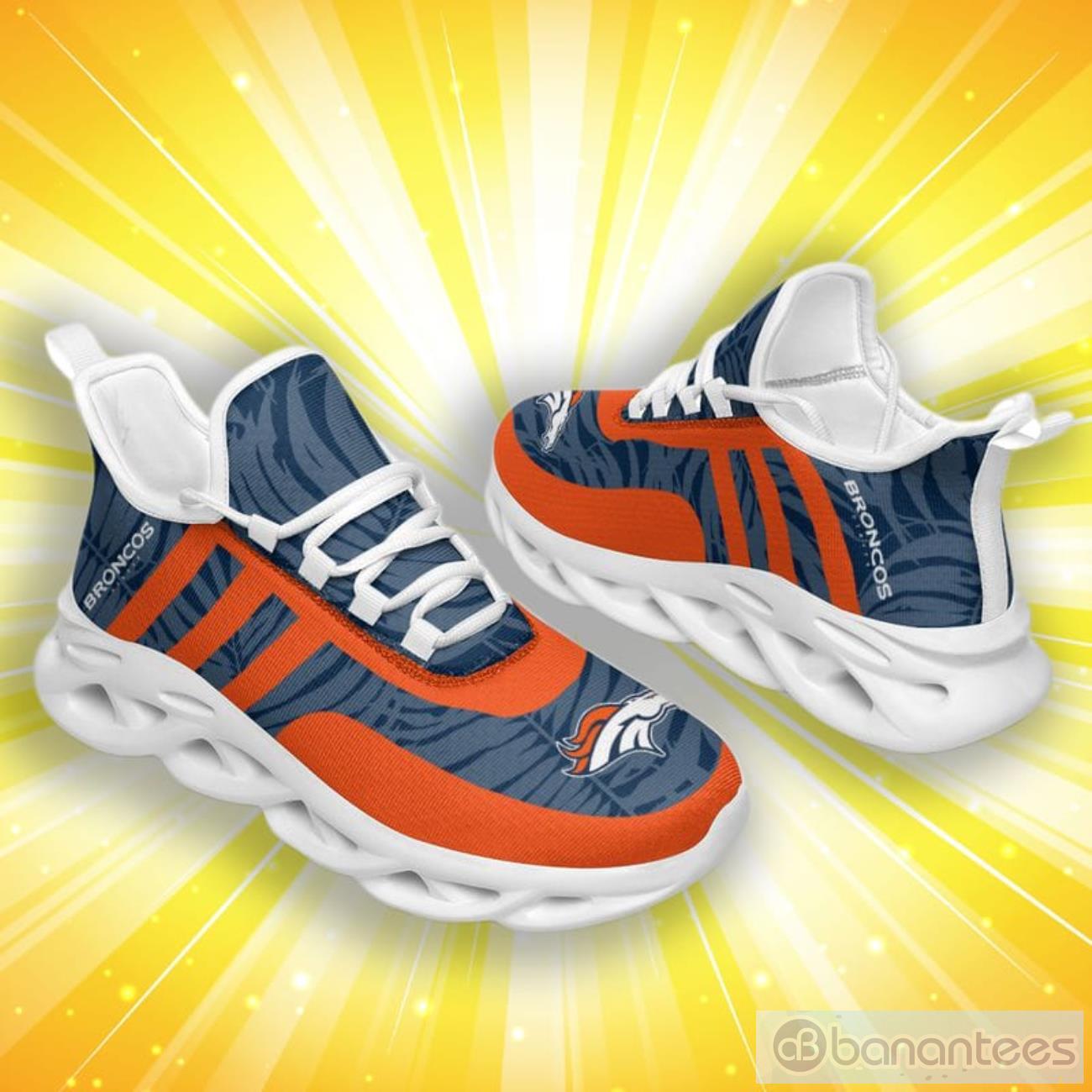 denver broncos leaf and stripe pattern mens and womens max soul shoes image Denver Broncos Leaf And Stripe Pattern Men's And Women's Max Soul Shoes Product Photo
