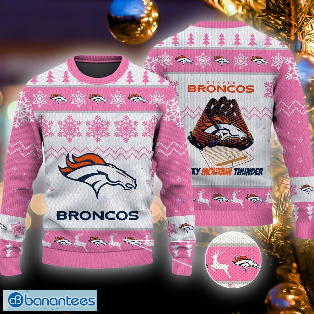 Denver Broncos NFL American Football Team Cardigan Style Ugly Christmas  Sweater