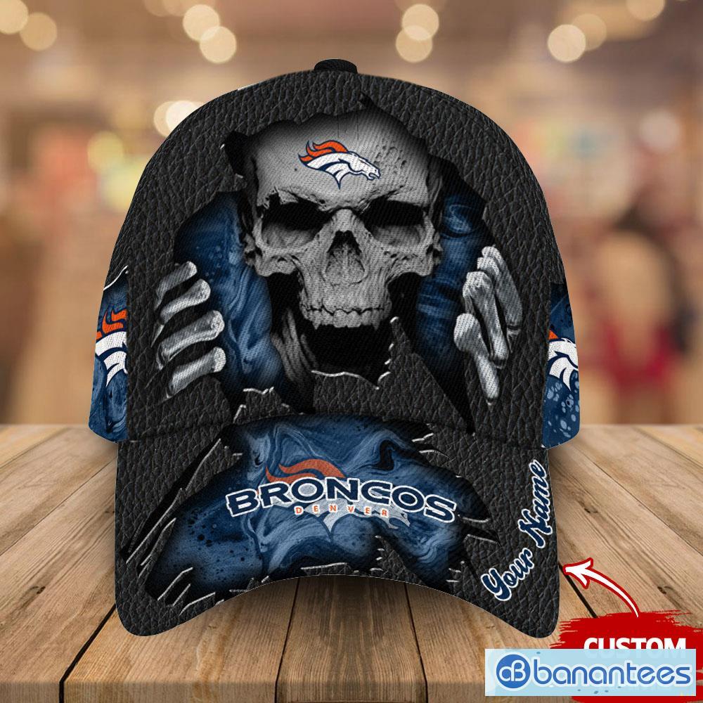 Denver Broncos NFL Skull Print Custom Name And Number Baseball Jersey Shirt