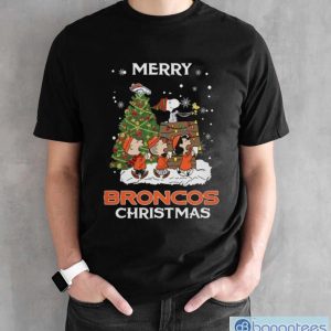 Denver Broncos Snoopy Family Christmas Shirt - Black Unisex T-Shirt