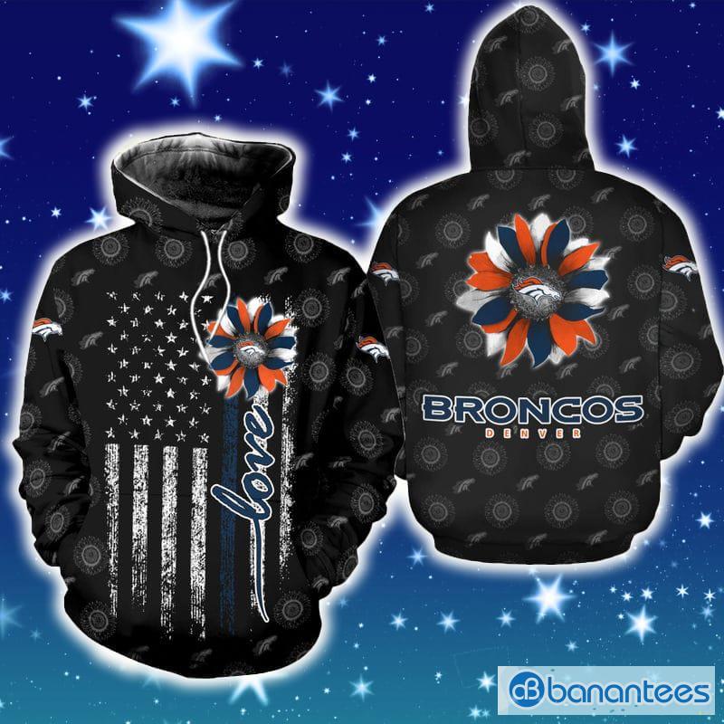 Denver Broncos Football Skull 3D Hoodie All Over Print Unique Denver Broncos  Gifts - T-shirts Low Price