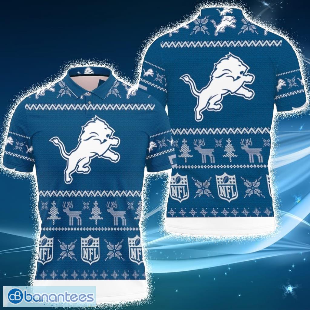 Detroit Lions Christmas Polo Shirt - Banantees