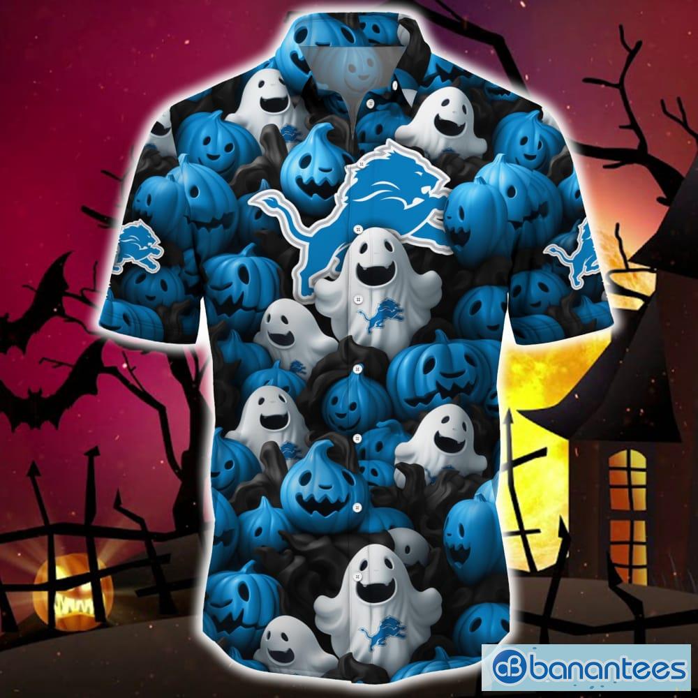 Detroit Lions Halloween Trending Skull 3D Hawaiian Shirt For Fans