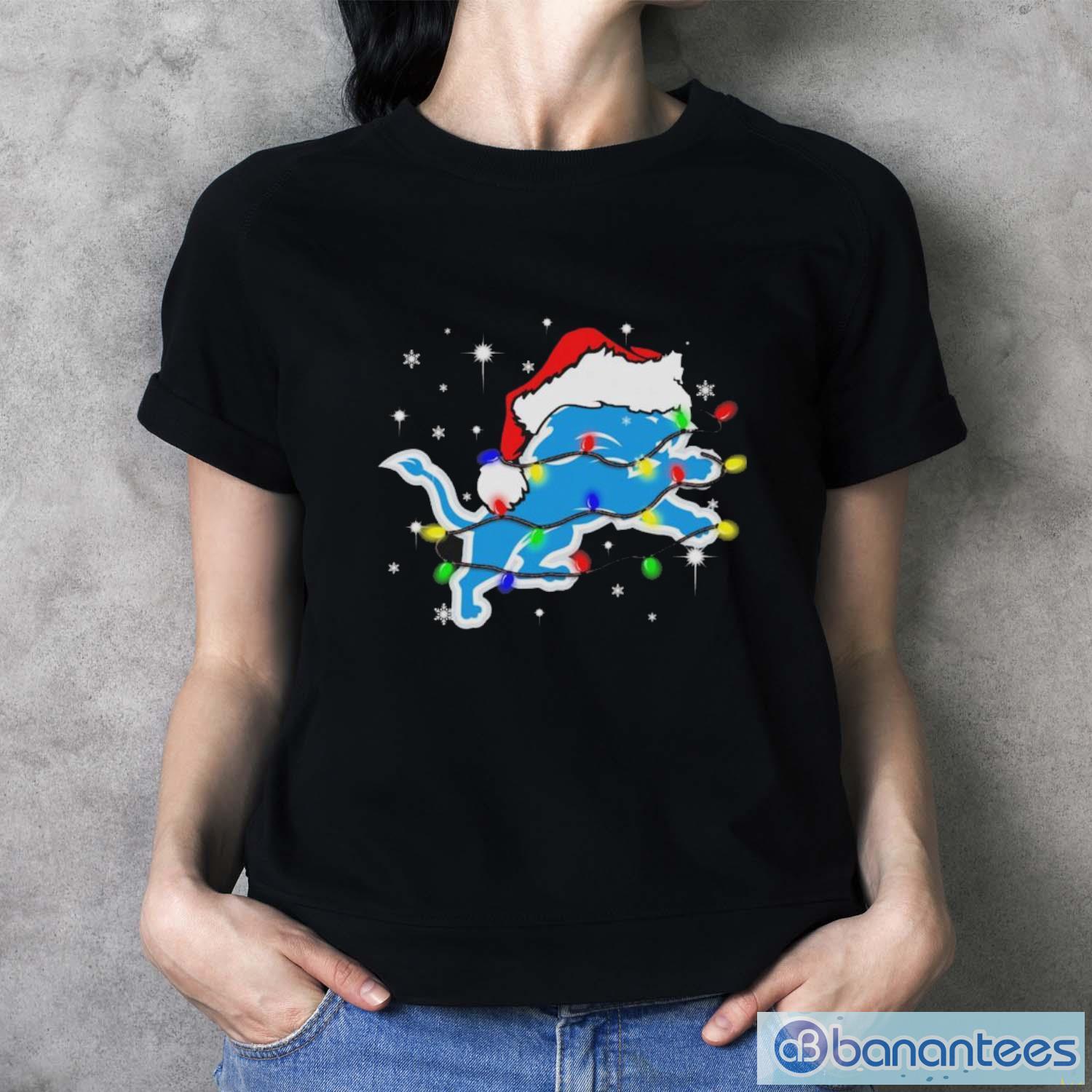 Santa Hat Dabbing Detroit Lions Merry Christmas 2022 shirt, hoodie