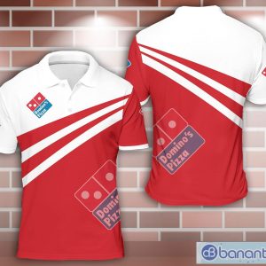 domino's pizza 3D Sport Polo Shirt White Red Nice Gift Product Photo 1