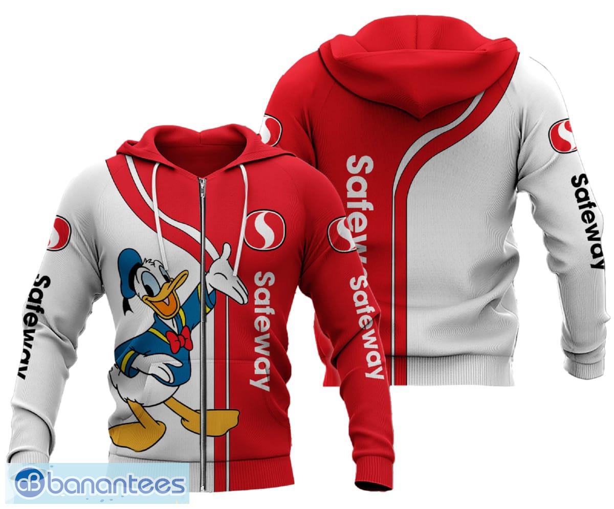 Donald Duck Funny Safeway Logo Brand 3D Zip Hoodie Pullover Print