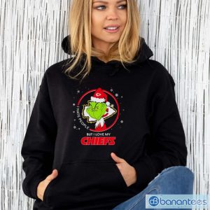 The Grinch I Hate People But I Love My Kansas City Chiefs Christmas T-Shirt - Unisex Hoodie