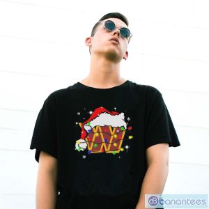 Washington Commanders Santa Hat Christmas Light Shirt - G500 Gildan T-Shirt