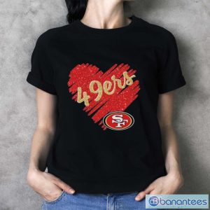 San Francisco 49ers Nfl Heart Shirt - Ladies T-Shirt