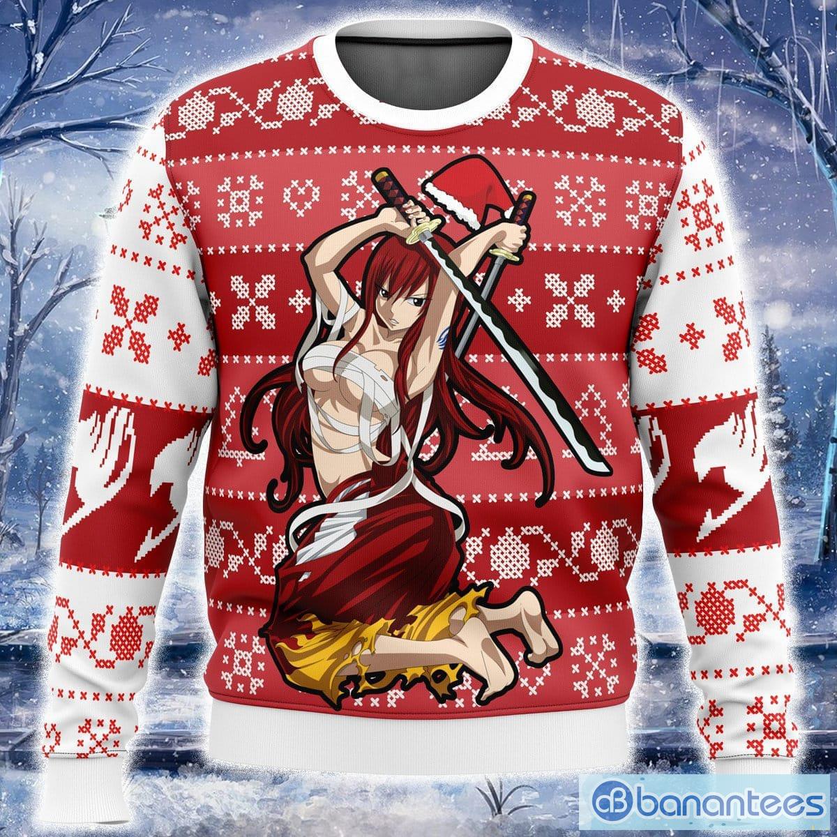 Erza Scarlet Fairy Tail 3D Sweater New Gift Christmas For Men And Women -  Banantees