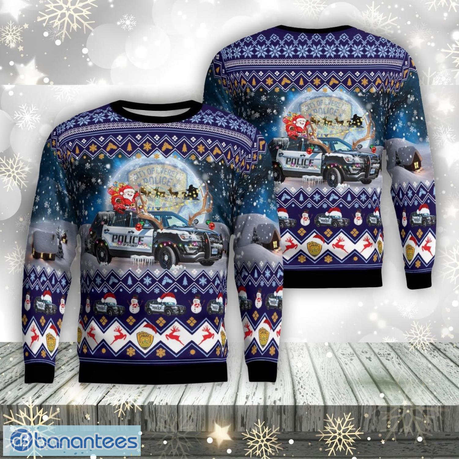 everett police department 2016 ford police interceptor utility suv everett washington christmas aop ugly sweater family gift image Everett Police Department 2016 Ford Police Interceptor Utility Suv, Everett, Washington Christmas Aop Ugly Sweater Family Gift Product Photo 1