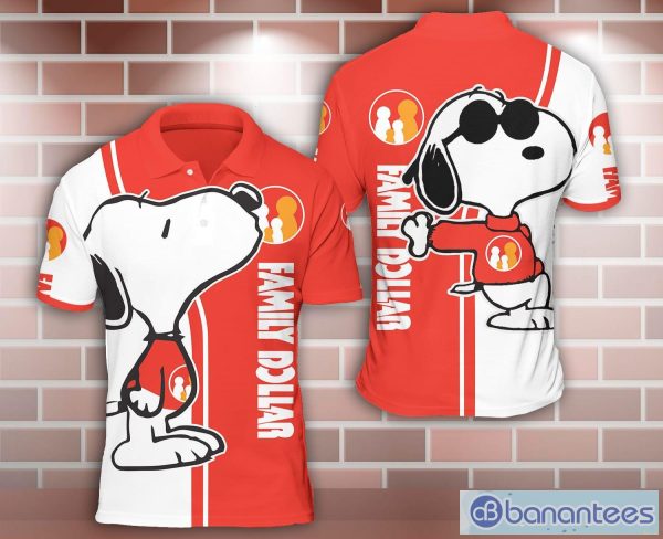 family dollar Snoopy Kiss 3D Polo Shirt For Sport Lover Product Photo 1