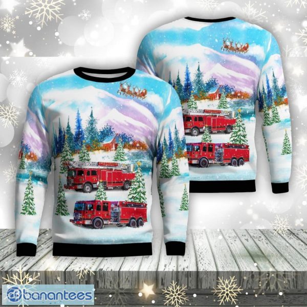 Fayetteville, Arkansas, Fayetteville Fire Department Aop Ugly Sweater Family Gift Product Photo 1