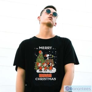 Cleveland Browns Snoopy Family Christmas Shirt - G500 Gildan T-Shirt
