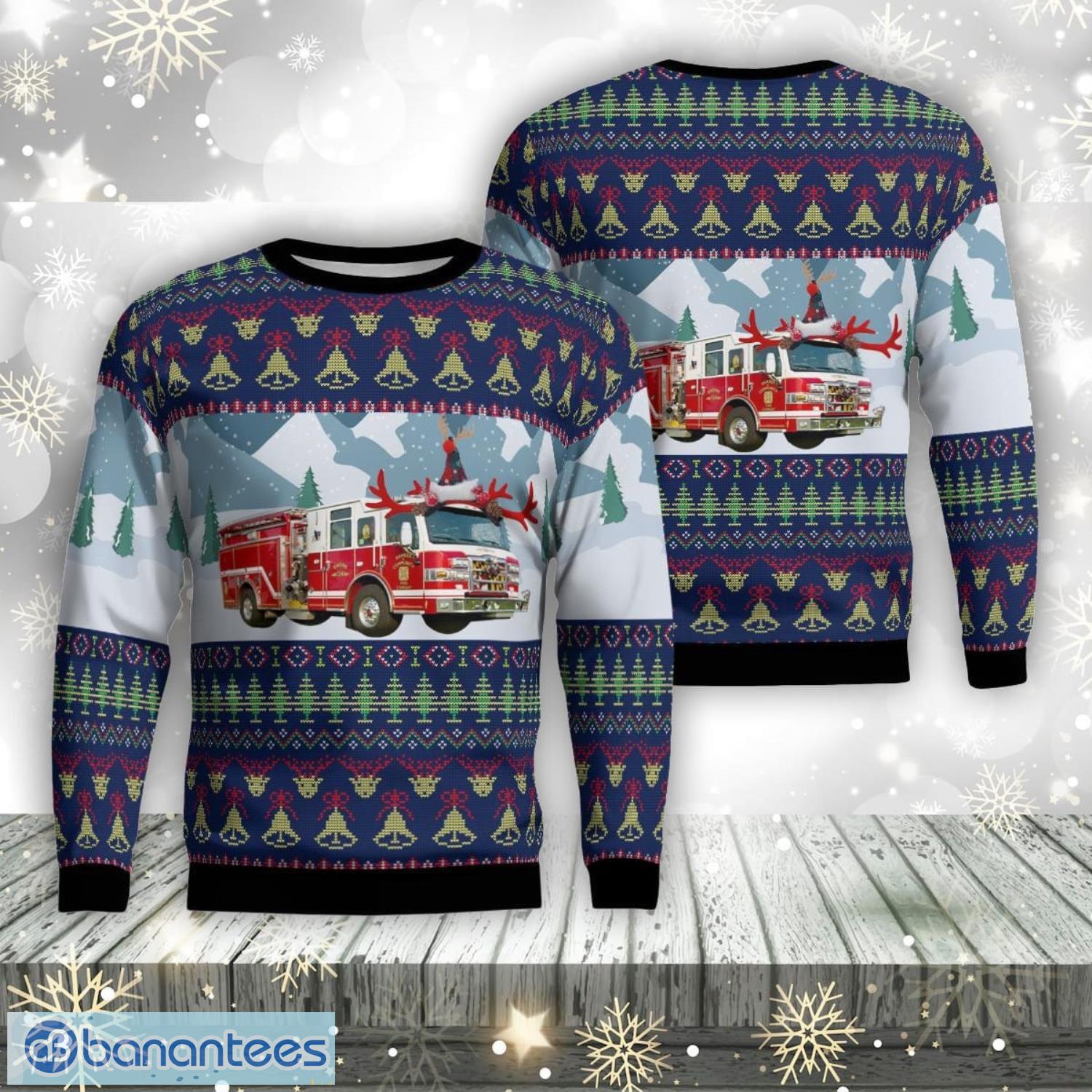finksburg maryland gamber community fire company aop ugly sweater family gift image Finksburg, Maryland, Gamber & Community Fire Company Aop Ugly Sweater Family Gift Product Photo 1
