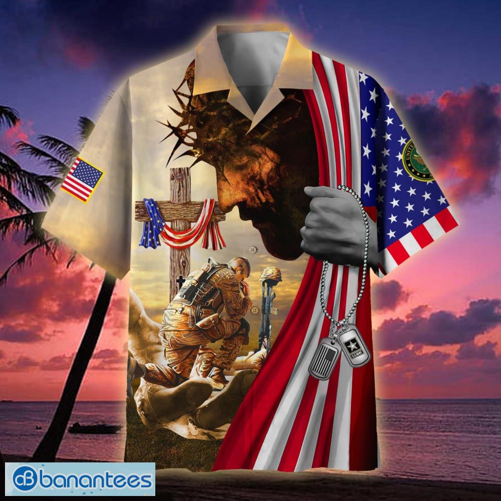 Eagle's presence signifies courage US Army American Pride Hawaiian Shirt  For Veterans - Banantees