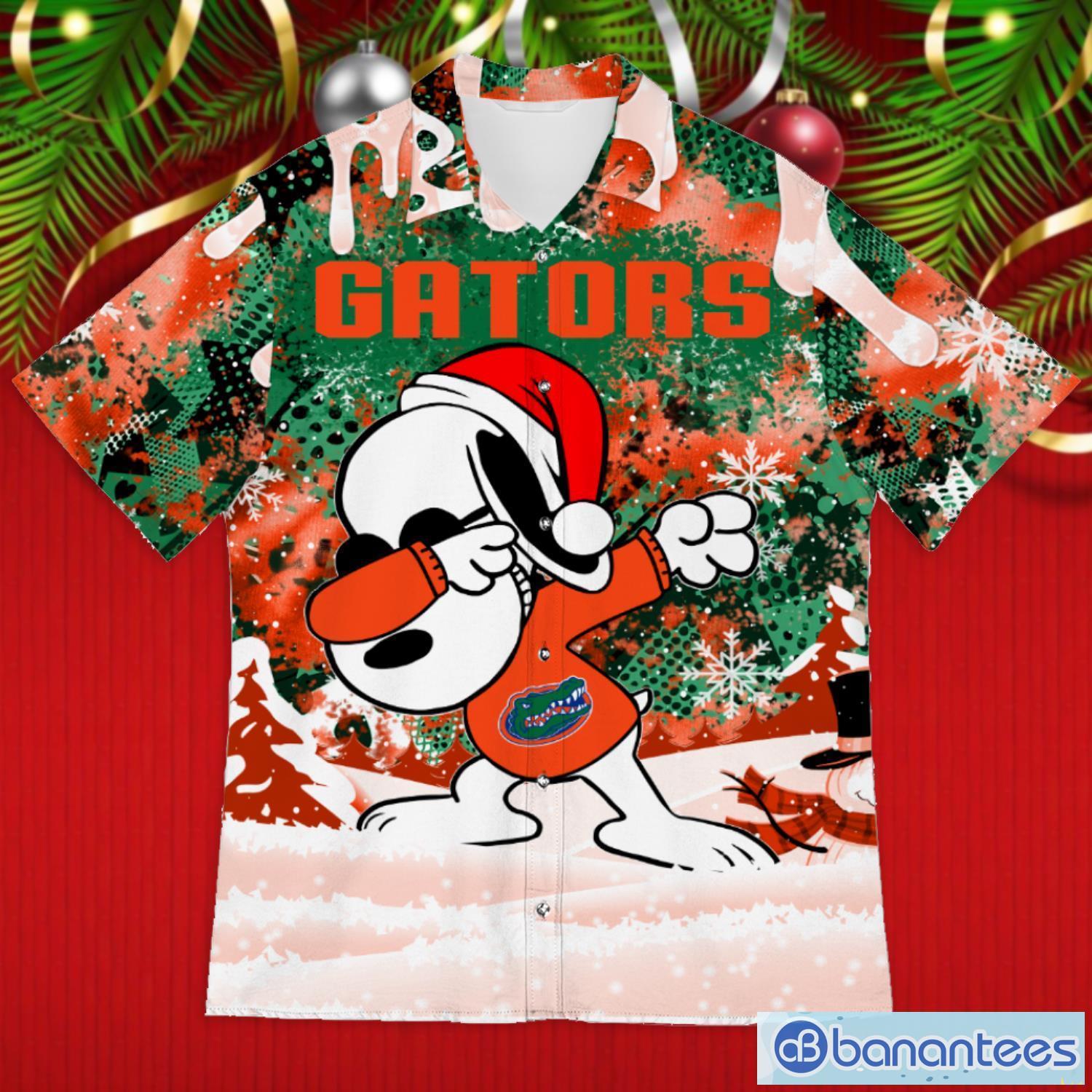 Florida Gators Snoopy Dabbing The Peanuts 2023 Christmas Gift Hawaiian Shirt Product Photo 1