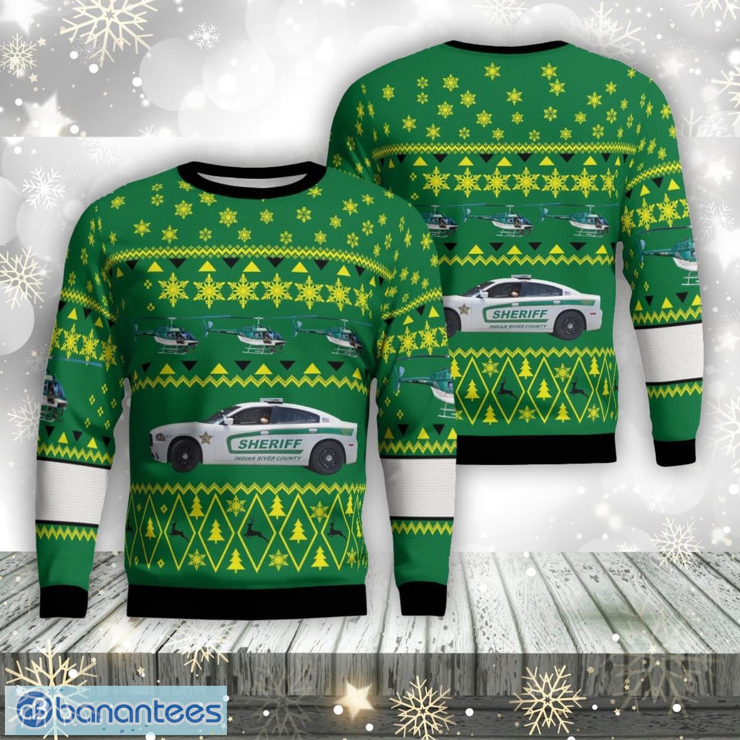 florida indian river county sheriff office aop ugly sweater family gift image Florida, Indian River County Sheriff Office Aop Ugly Sweater Family Gift Product Photo 1