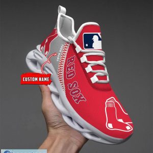 Custom Name Boston Red Sox Cool Sneakers Max Soul Running Shoes - Banantees