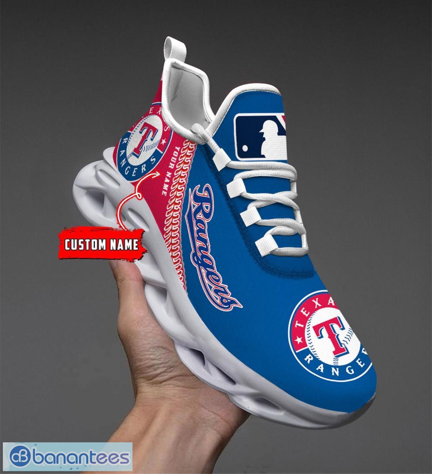 Texas Rangers Custom Baseball Personalized Max Soul Sneakers