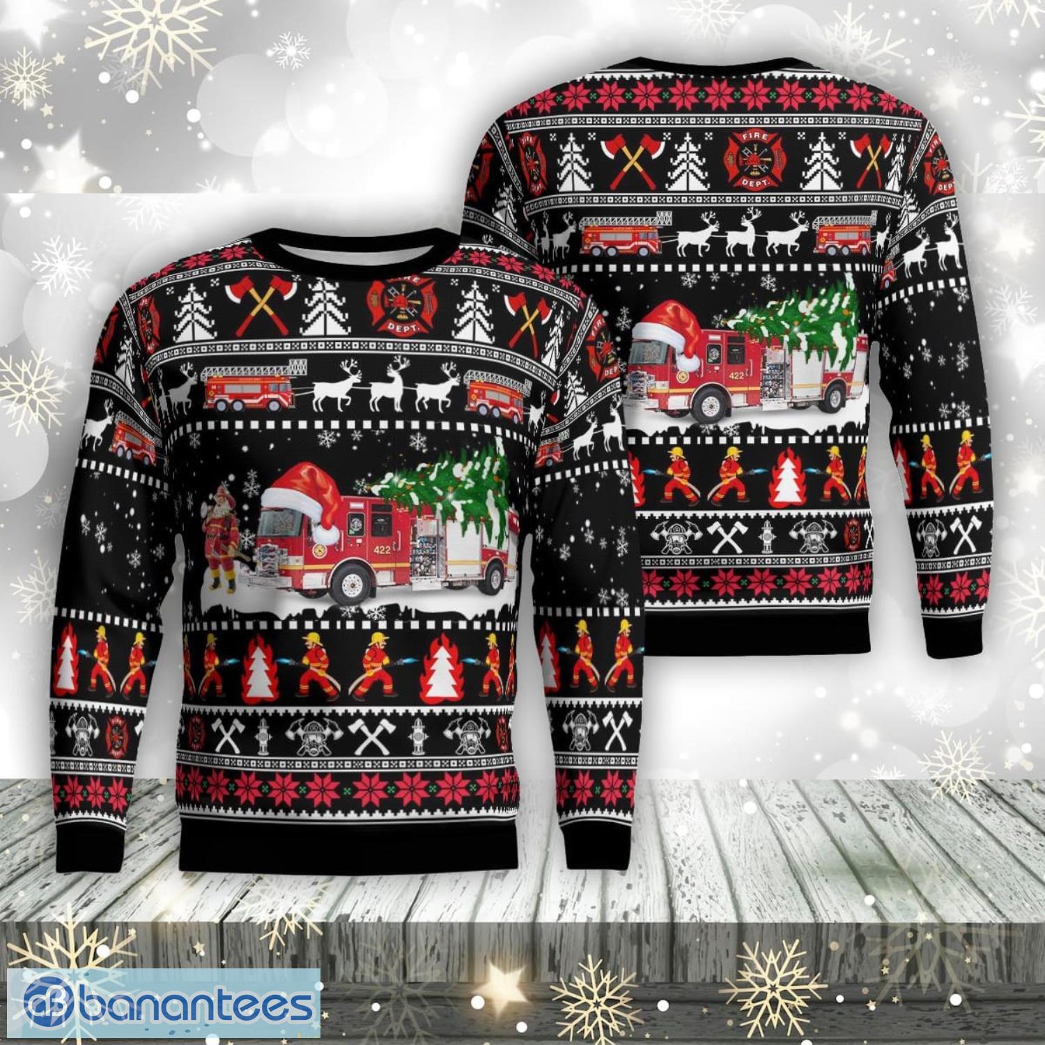 fort montgomery new york fort montgomery fire district aop ugly sweater family gift image Fort Montgomery, New York, Fort Montgomery Fire District Aop Ugly Sweater Family Gift Product Photo 1