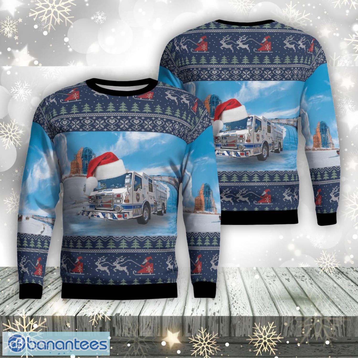 fort worth texas fort worth fire department christmas aop ugly sweater family gift image Fort Worth, Texas, Fort Worth Fire Department Christmas Aop Ugly Sweater Family Gift Product Photo 1