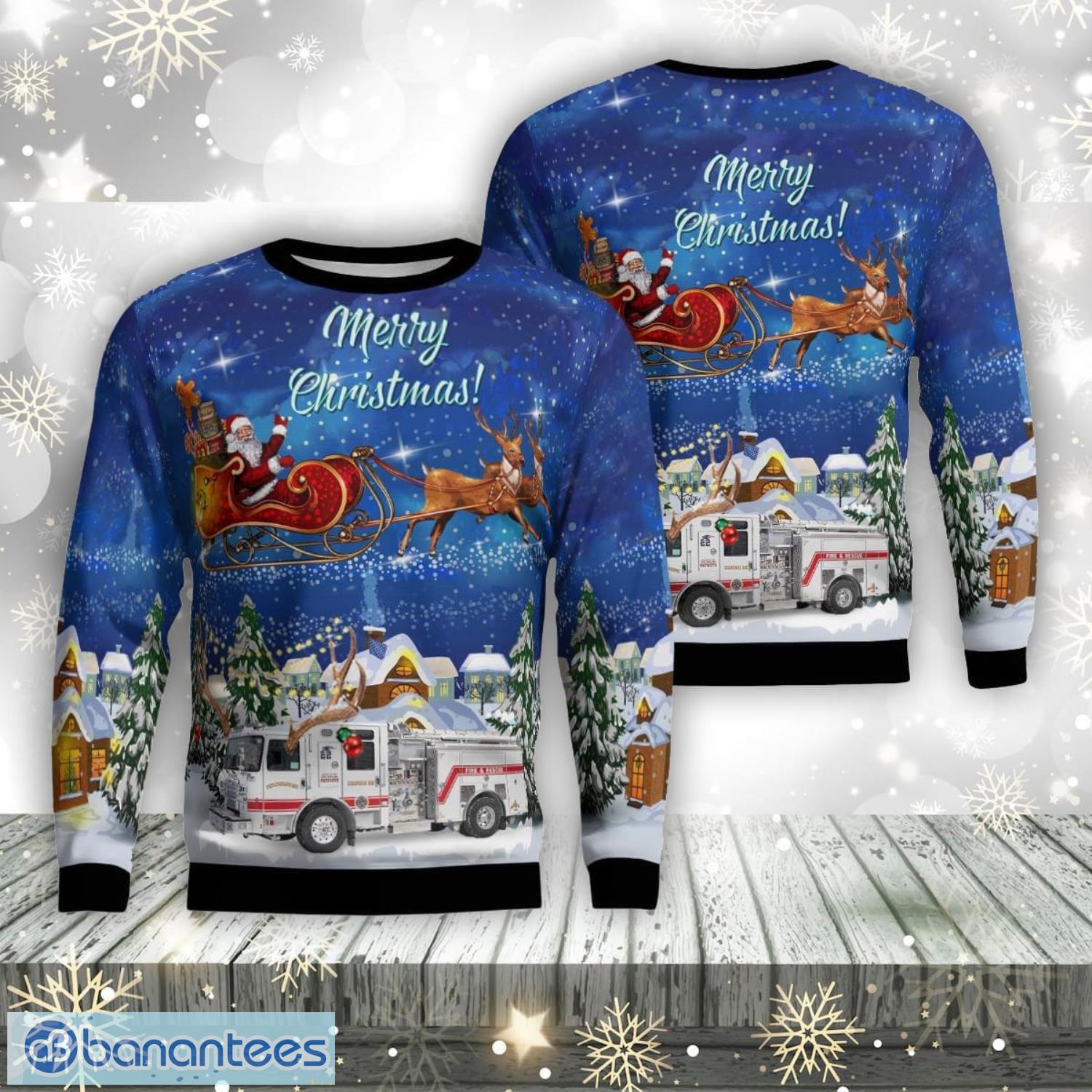 foxborough massachusetts foxborough fire department aop ugly sweater family gift image Foxborough, Massachusetts, Foxborough Fire Department Aop Ugly Sweater Family Gift Product Photo 1