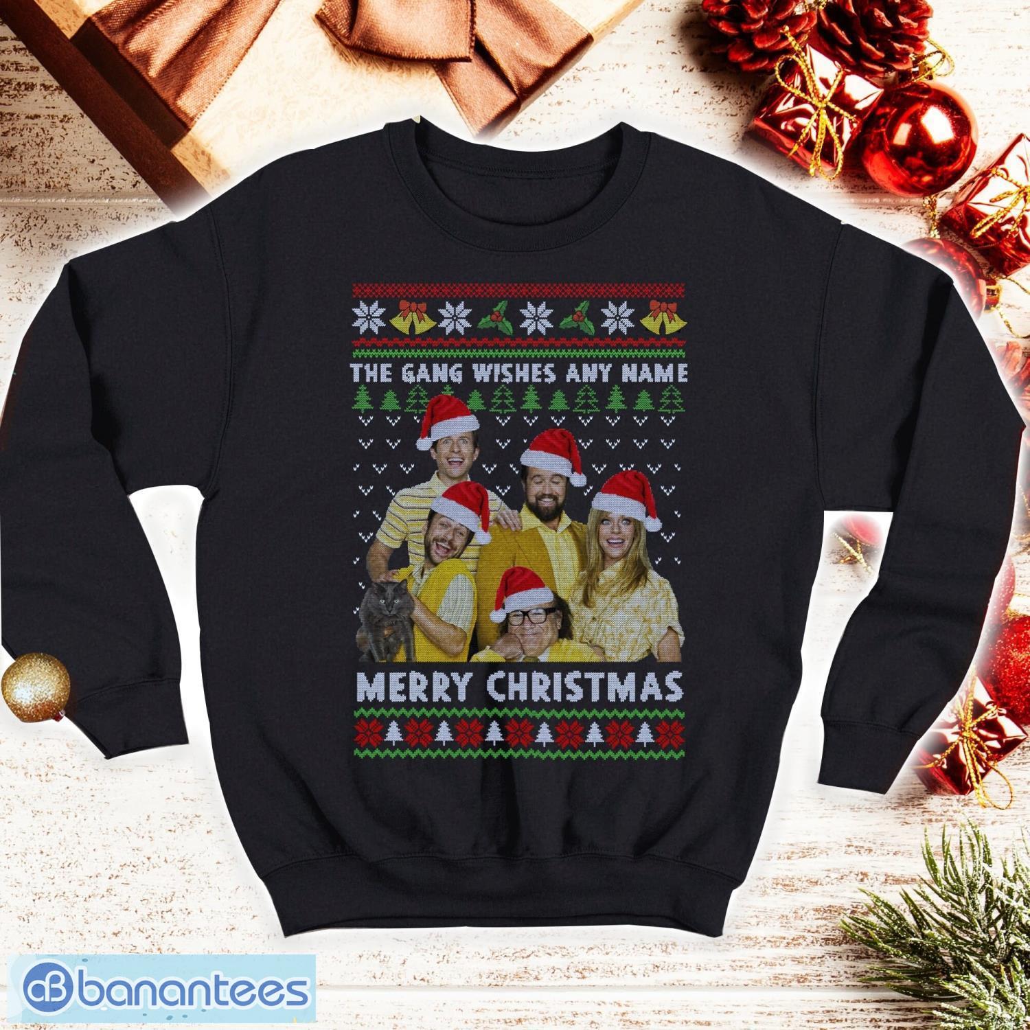 frank reynolds gang wishes any name merry christmas ugly christmas shirt image Frank Reynolds Gang Wishes Any Name Merry Christmas Ugly Christmas Shirt Product Photo 1
