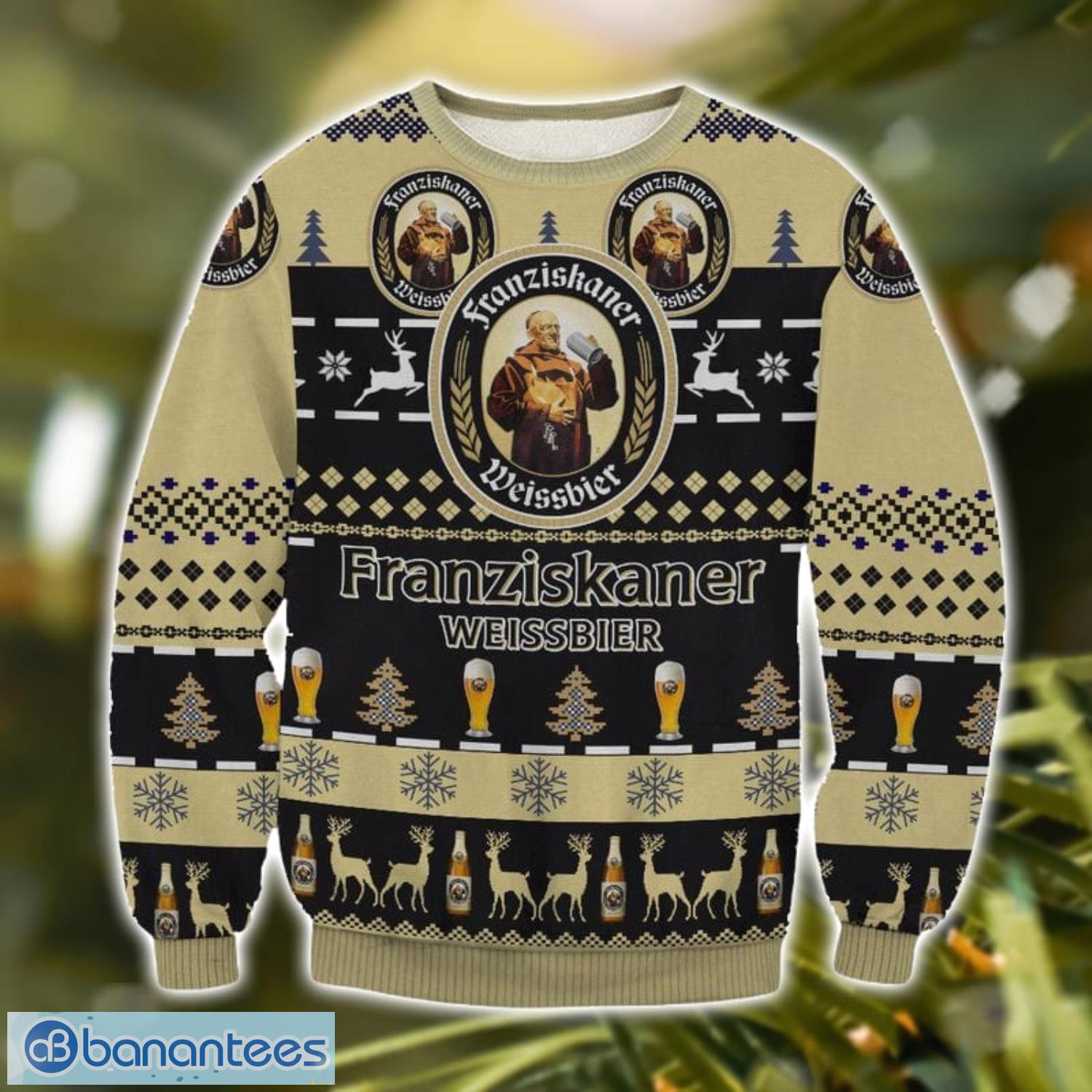 franziskaner 3d ugly christmas sweater christmas gift image Franziskaner 3D Ugly Christmas Sweater Christmas Gift Product Photo 1