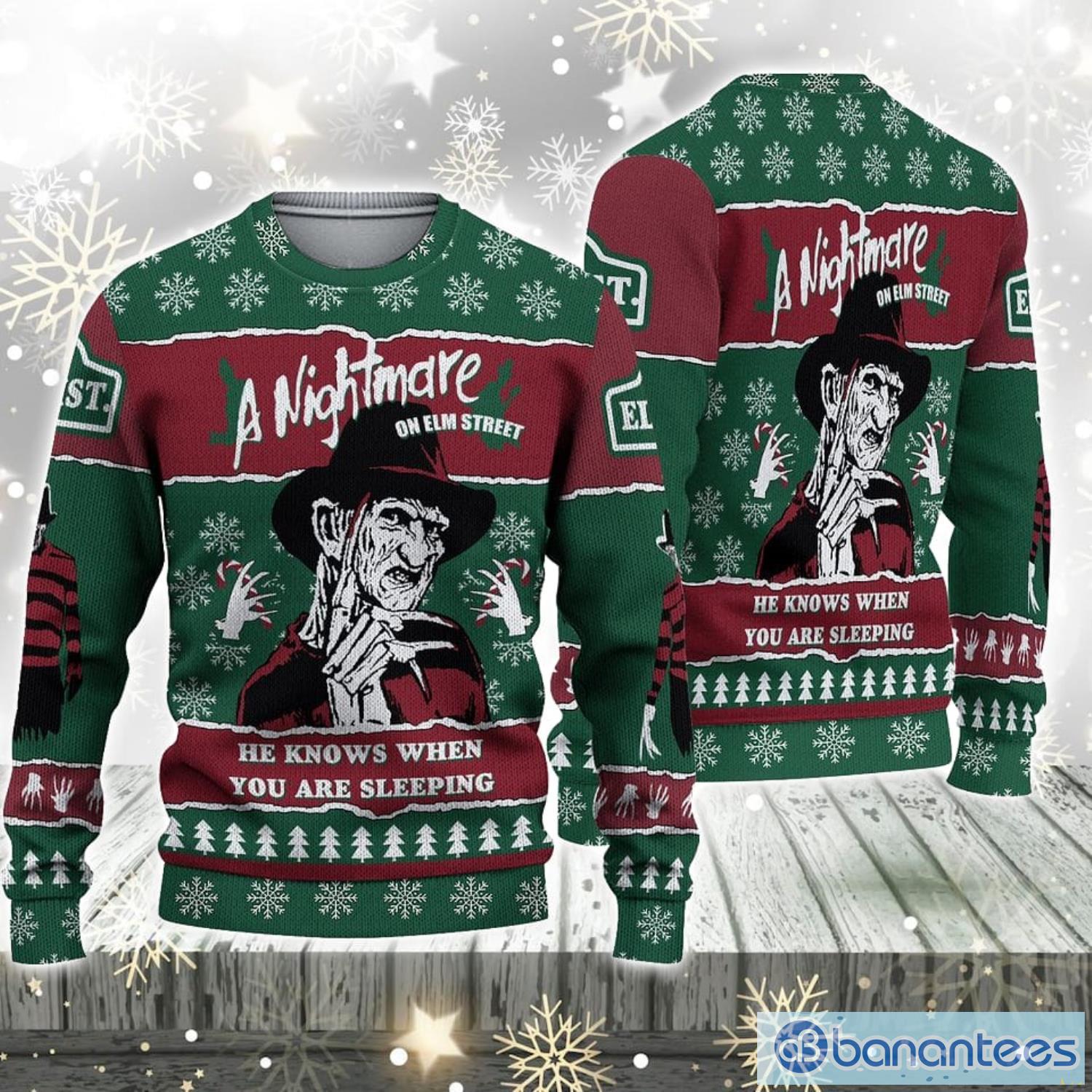 freddy krueger ugly sweater christmas christmas gift for men and women party holiday image Freddy Krueger Ugly Sweater Christmas Christmas Gift For Men And Women Party Holiday Product Photo 1