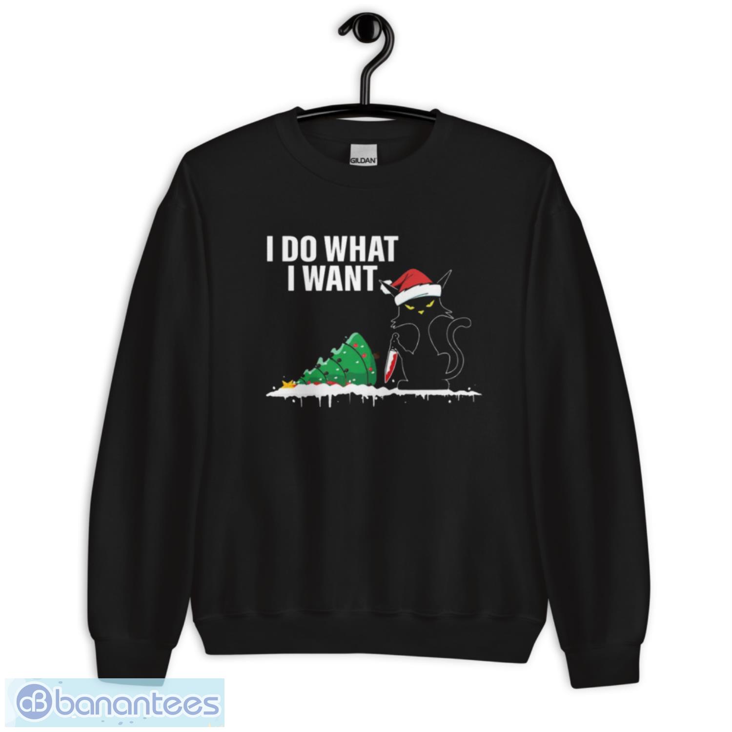 funny-cat-knocking-over-christmas-tree-i-do-what-i-want-unisex-vintage-t-shirt-2.jpeg Funny Cat Knocking Over Christmas Tree I Do What I Want Unisex Vintage T-Shirt - Unisex Crewneck Sweatshirt
