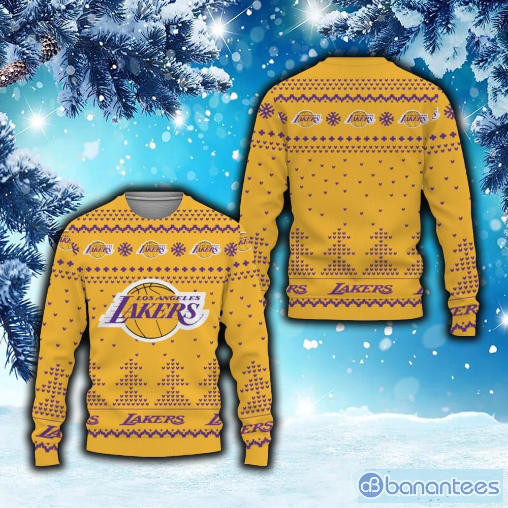 Los Angeles Lakers Funny Cute Ugly Christmas Sweater Full Over Print -  Freedomdesign