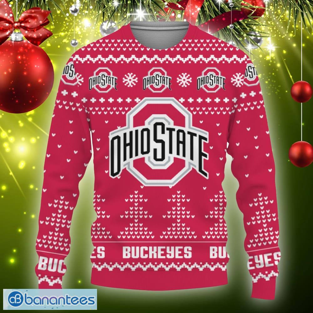 Funny Team Logo Ohio State Buckeye Christmas Tree Gifts For Fans