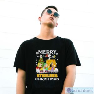 The Peanut Pittsburgh Steelers Christmas Tree Merry Christmas Shirt - G500 Gildan T-Shirt