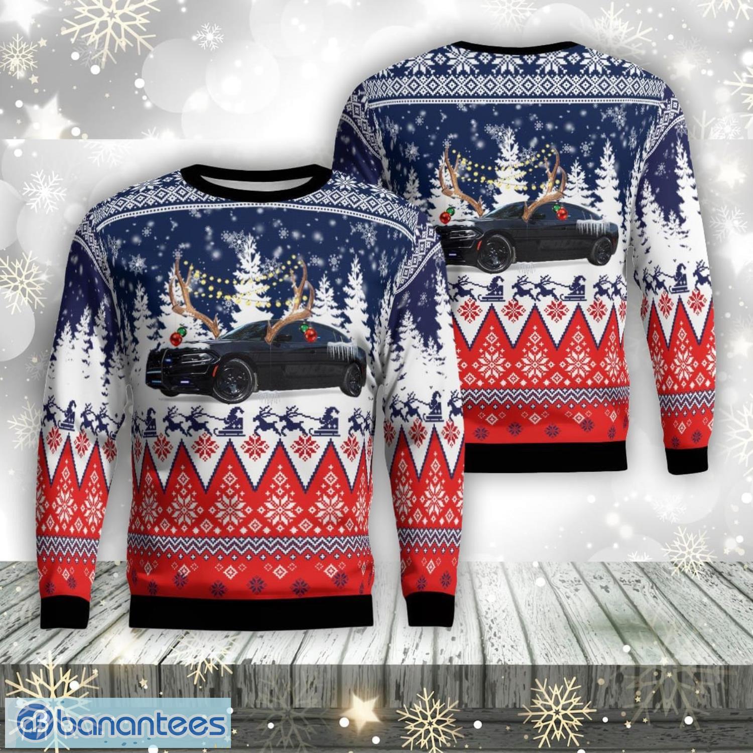 gaston police department christmas aop ugly sweater family gift image Gaston Police Department Christmas Aop Ugly Sweater Family Gift Product Photo 1