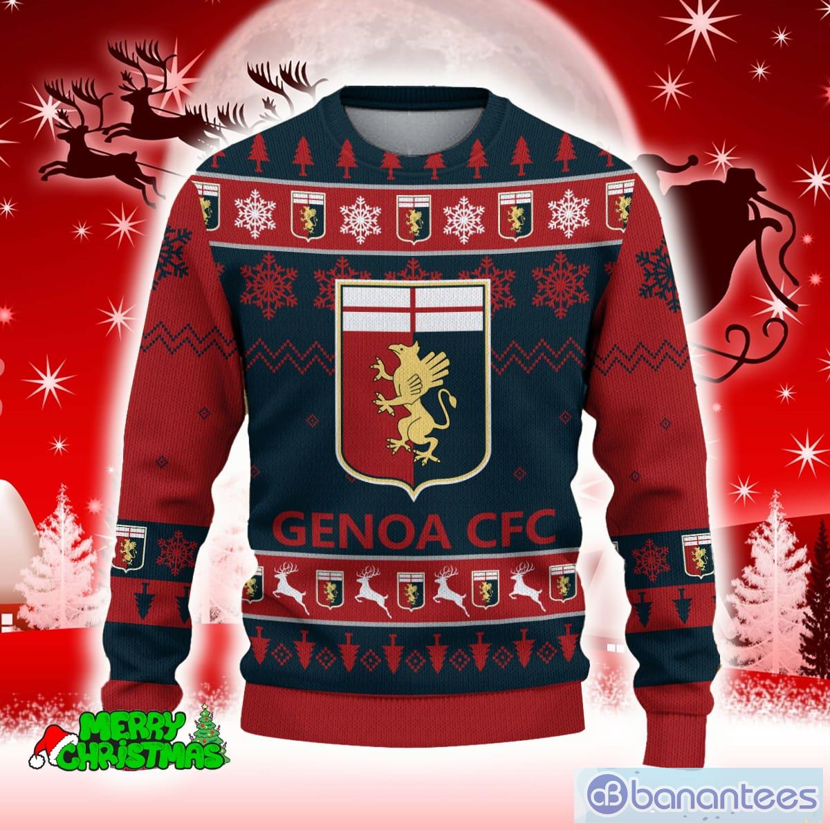 Genoa CFC Red Gathering 3D Sweater All Over Printed For Men And, genoa cfc  