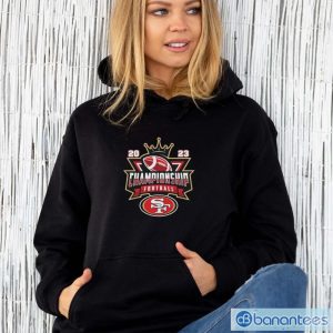 San Francisco 49ers Football Nfl 2023 Championship Crown Logo Shirt - Unisex Hoodie