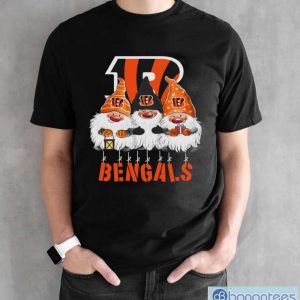 Gnomies Cincinnati Bengals Christmas - Black Unisex T-Shirt