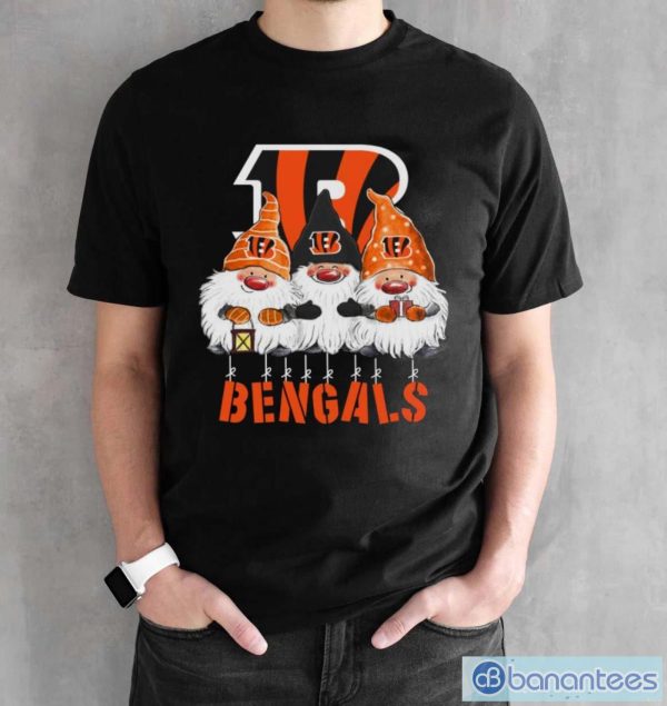 Gnomies Cincinnati Bengals Christmas - Black Unisex T-Shirt