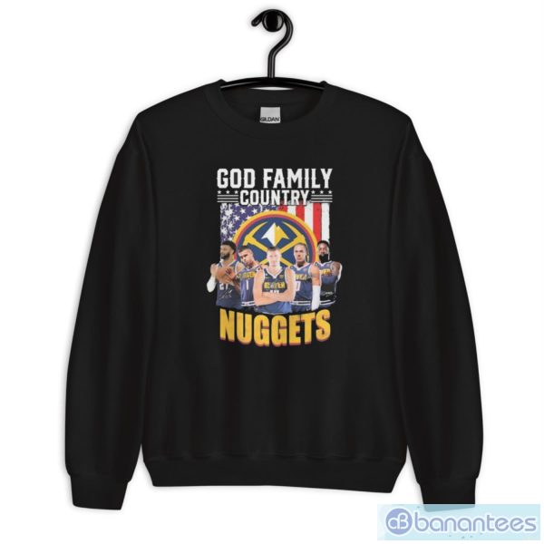God Family Country Denver Nuggets Signatures Shirt - Unisex Crewneck Sweatshirt