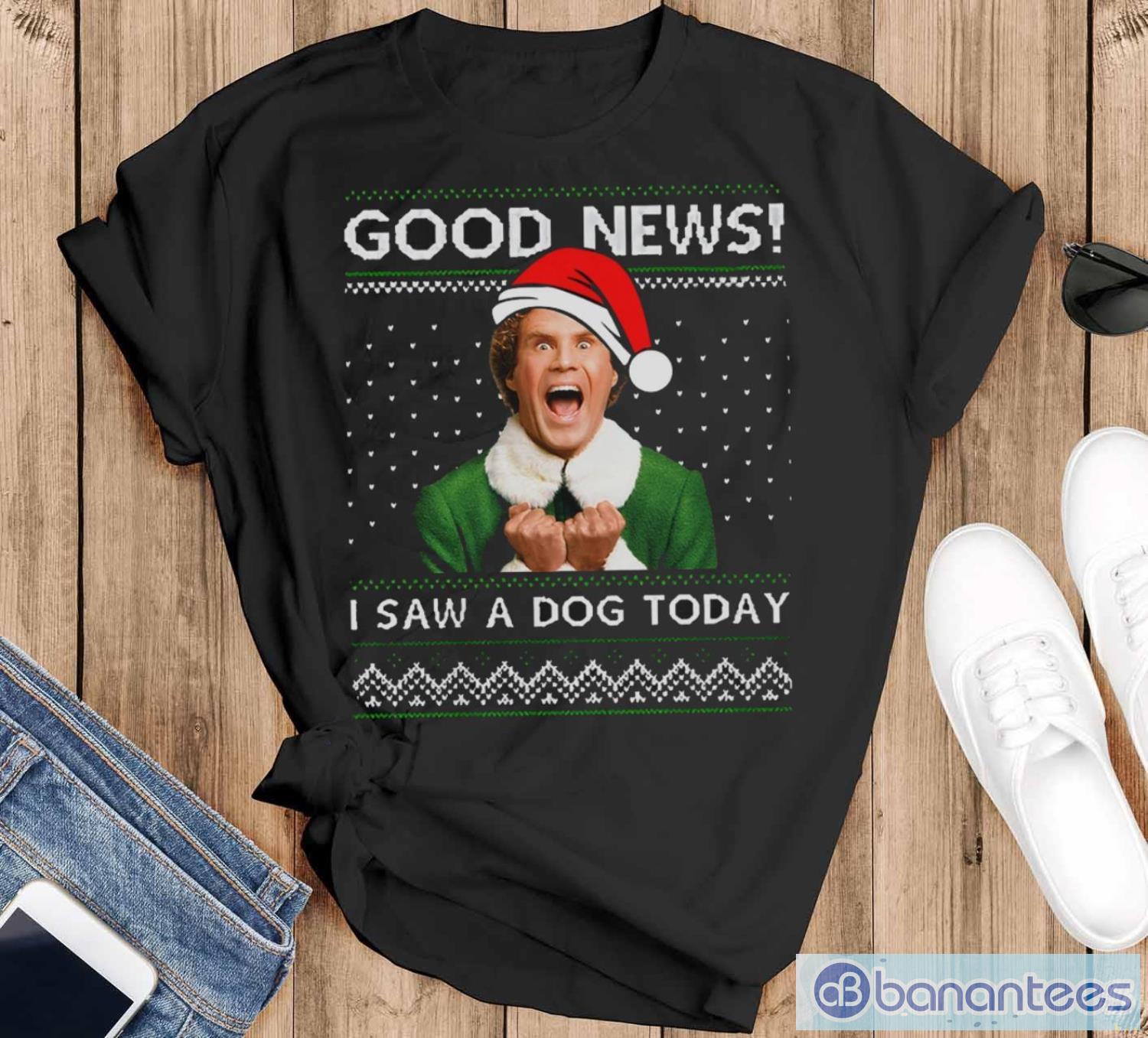 good news i saw a dog today movie quotes t shirt image Good News I Saw A Dog Today Movie Quotes T-shirt - Black T-Shirt