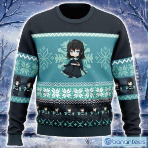Chibi Muichiro Tokito 3D Sweater New Gift Christmas For Men And Women - Chibi Christmas Muichiro Tokito Ugly Christmas Sweater Photo 1