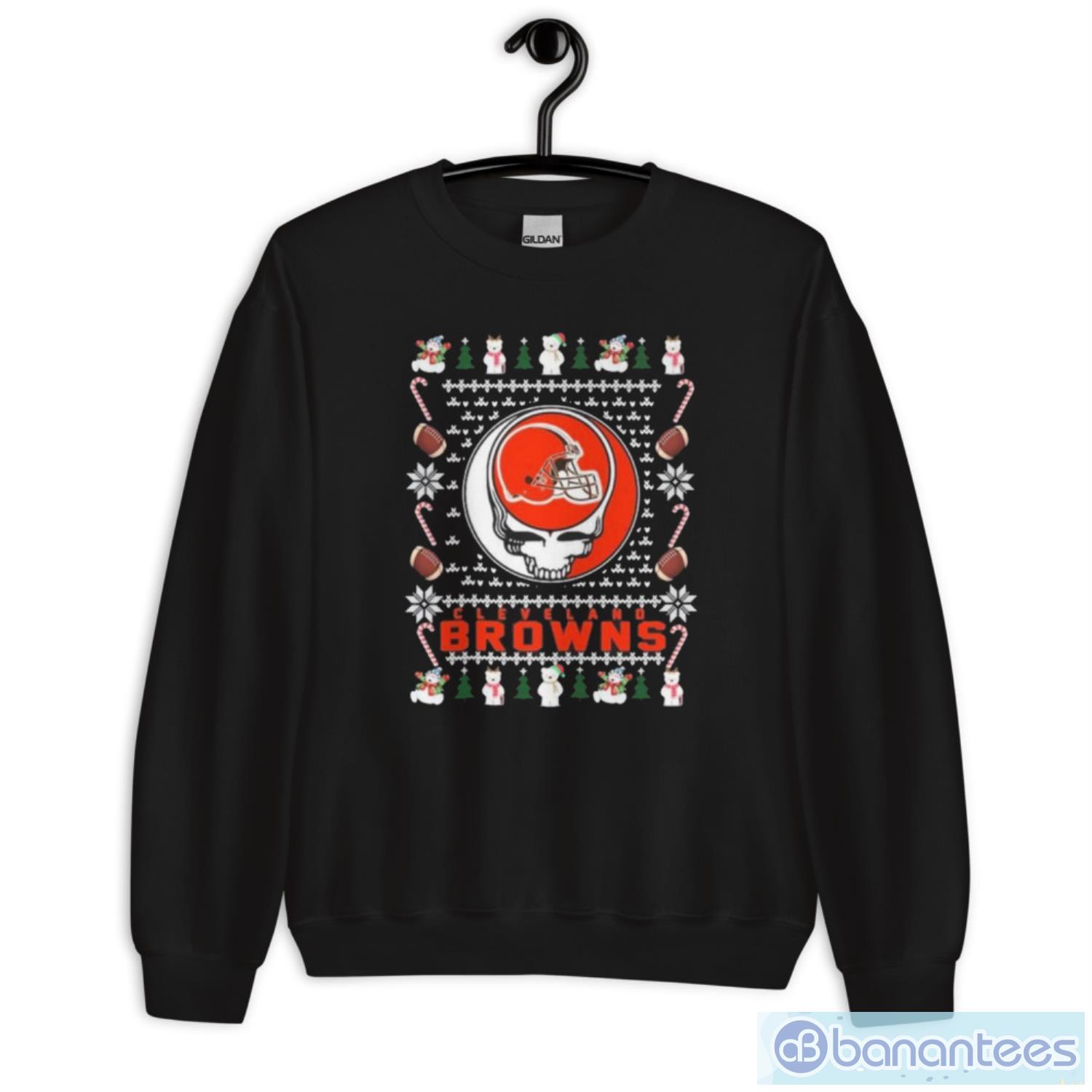 grateful-dead-cleveland-browns-christmas-ugly-shirt-2.jpeg Grateful Dead Cleveland Browns Christmas Ugly Shirt - Unisex Crewneck Sweatshirt