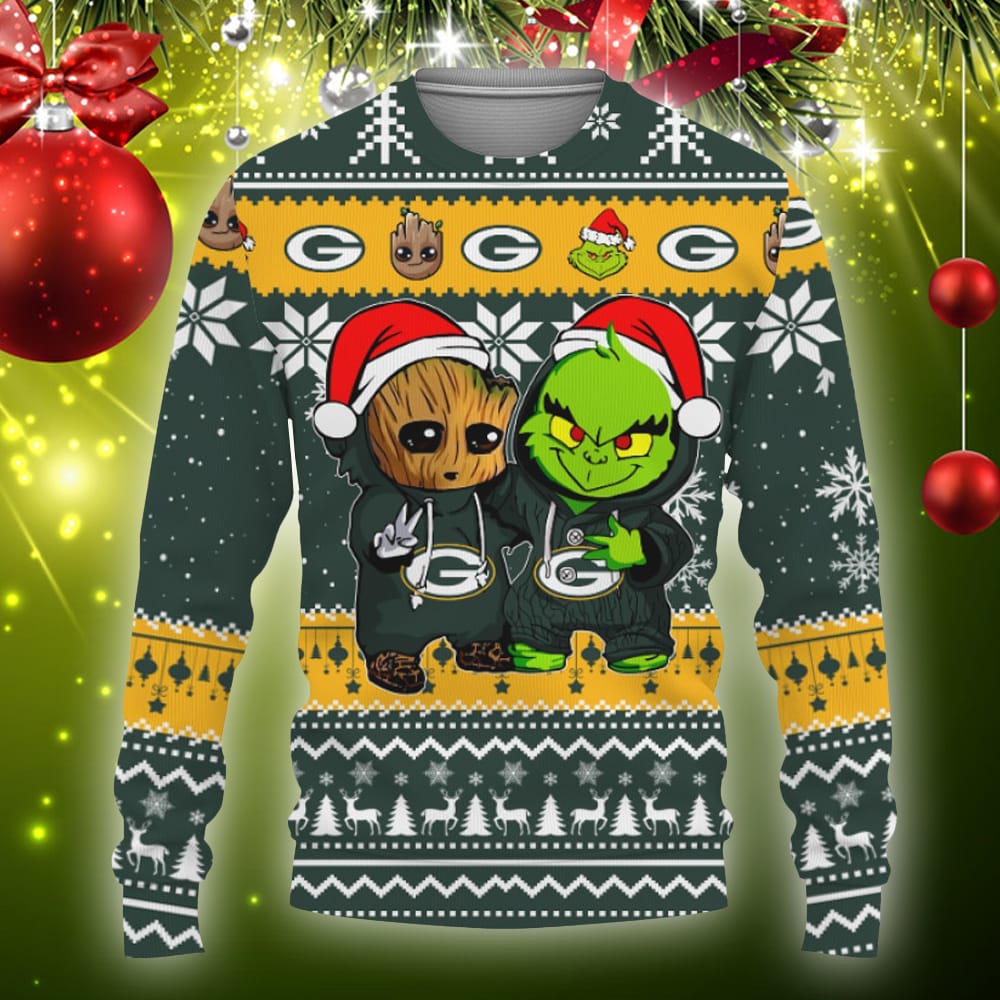 Los Angeles Clippers Baby Groot And Grinch NBA Ugly Christmas Sweater -  Tagotee