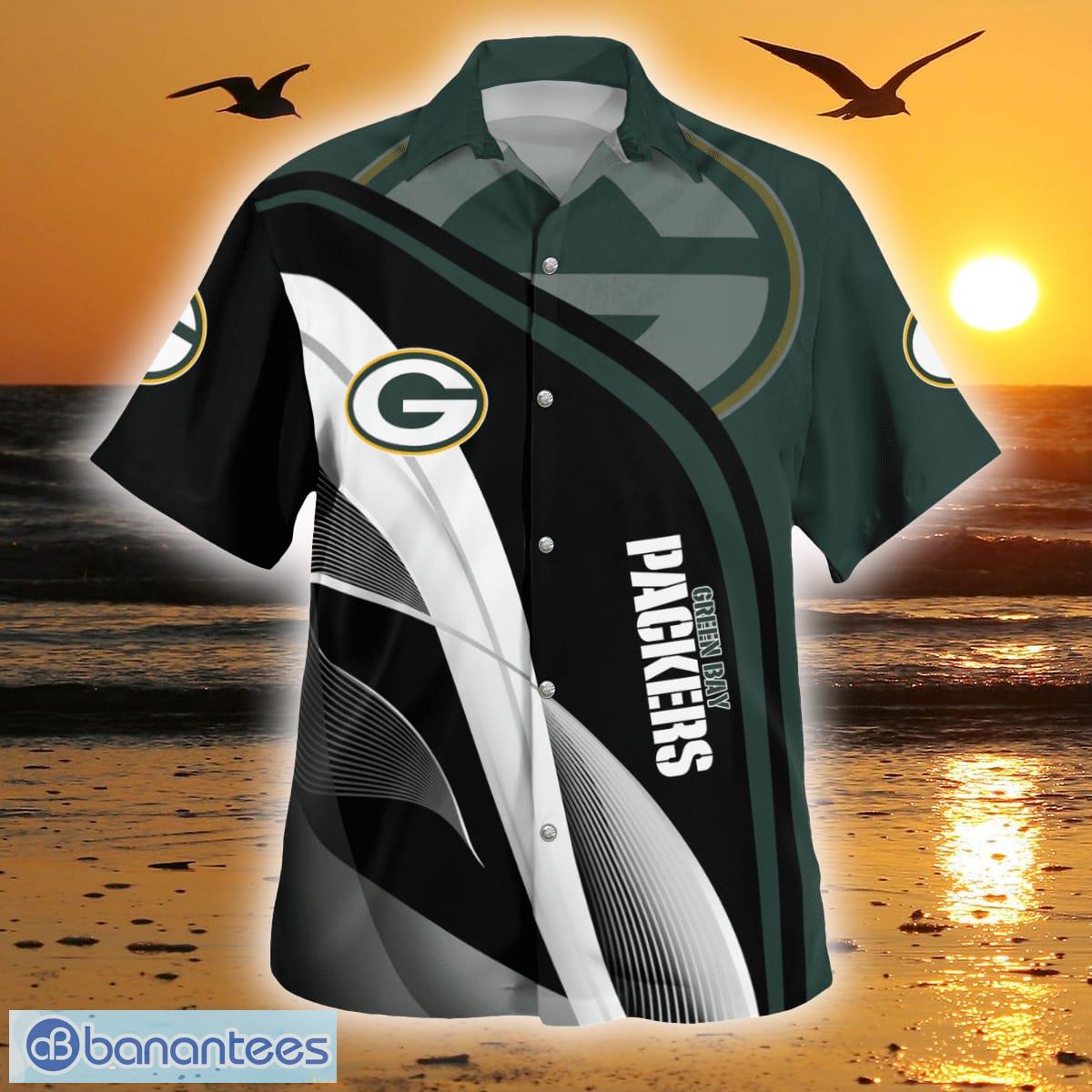green bay packers paradise 3d hawaiian shirt best for fans beach gift for men and women image Green Bay Packers Paradise 3D Hawaiian Shirt Best For Fans Beach Gift For Men And Women - Green Bay Packers Primary Logo 3D Print Button Shirt_1