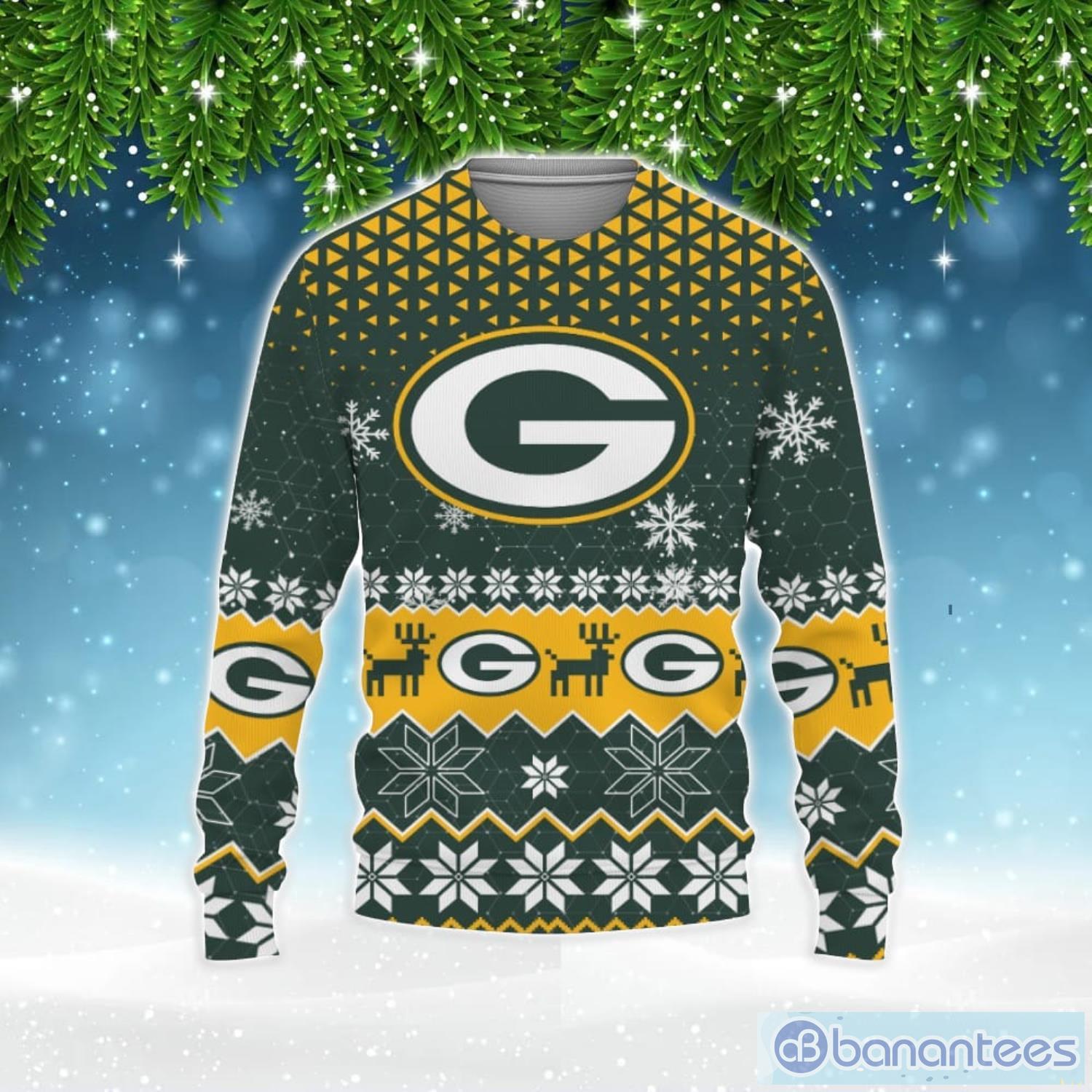 Green Bay Packers NFL Big Logo Ugly Christmas Sweater Gift For Fans -  Banantees