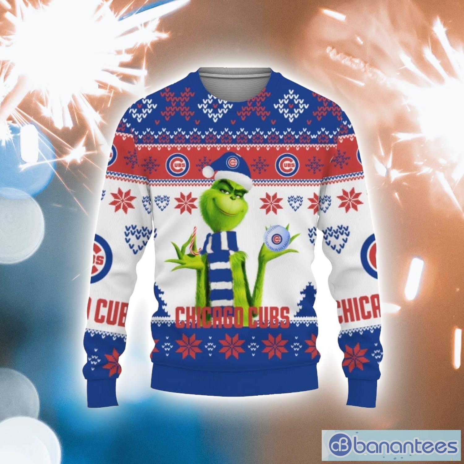 MLB Logo Chicago Cubs Funny Grinch Ideas Ugly Christmas Sweater Gift For  Fans - Banantees
