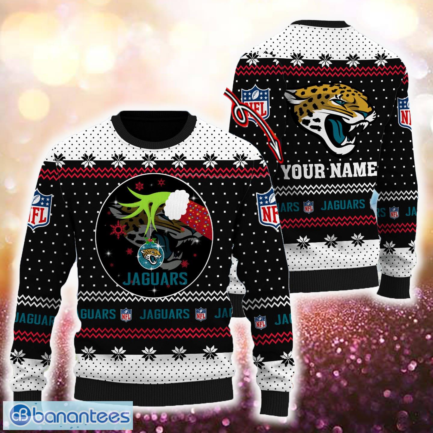 NFL Jacksonville Jaguars Custom Name Christmas Sweater Xmas